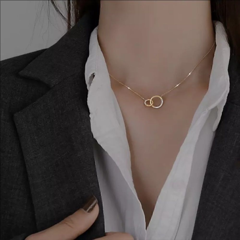925 Sterling Silver Round Double Circle